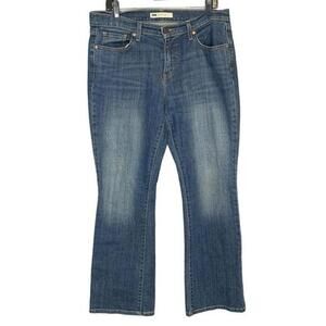 Levi's 515 Short Curvy Jeans Women's Medium Wash Boot Cut Blue Denim Size 12 S/C